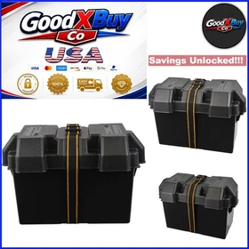 PowerGuard 9067-1 Vented Battery Box for Group 27 Marine RV Batteries, Black