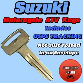 Suzuki Motorcycle ATV keys Cut to Code spare key codes C59610-C69097