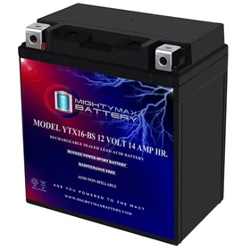 Mighty Max YTX16-BS 12V 14AH Battery for Suzuki LT-A500F Vinson Auto 4x4 02-03