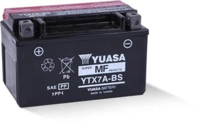Yuasa YTX7A-BS Maintenance Free AGM 12-Volt Battery w/Bottle