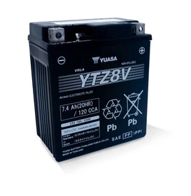 Yuasa Maintenance Free YTZ8V 12 Volt Battery For Kawasaki KFX450R 2008-2014