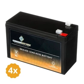 12V 7AH SLA Battery Replaces hr9-12 gp1270 sla1075 gp1270f2 wp7-12 bp8-12 - 4PK 12V 7AH SLA Battery Replaces hr9-12 gp1270 sla1075 gp1270f2 wp7-12 bp8-12 - 4PK