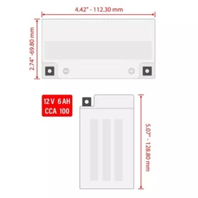 AGM Battery for Honda CBR300R CBR300RA ABS 2015 2016 2017 2018 2019 2020 2021 22