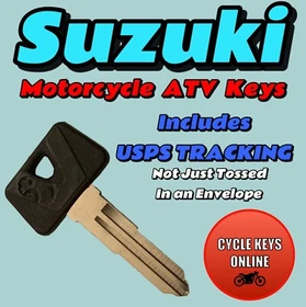 Suzuki Motorcycle ATV keys Cut to Code spare key for codes F59610-F69097