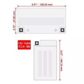 AGM Battery for Yamaha XV1700Pc Road Star 1700 Warrior 2002-2009 AGM Battery for Yamaha XV1700Pc Road Star 1700 Warrior 2002-2009