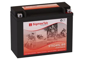 SigmasTek STX24HL-BS Battery for Suzuki GV1400GC, D, T Cavalcade 1400CC 1986-88