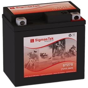 SigmasTek STZ7S Rechargeable Powersports Battery for Yamaha 250CC Tricker, -2010