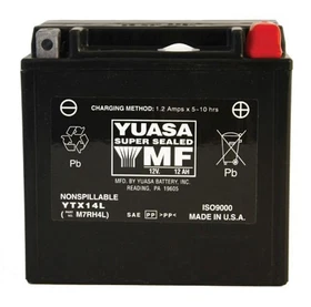 Yuasa Maintenance Free YTX14L 12 Volt Battery For Buell 1125CR 2008-2010 Yuasa Maintenance Free YTX14L 12 Volt Battery For Buell 1125CR 2008-2010