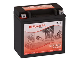 SigmasTek STX14-BS SLA Battery Replacement for Hyosung GT250, R 250CC 2009-2016 SigmasTek STX14-BS SLA Battery Replacement for Hyosung GT250, R 250CC 2009-2016
