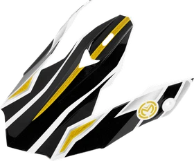 Moose Offroad 0132-2002 MR3 Peak - F.A.F. - Black/White/Gold