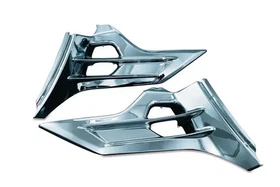 Kuryakyn Chrome Louvered Battery Box Covers Pair Harley Street Glide 17-20