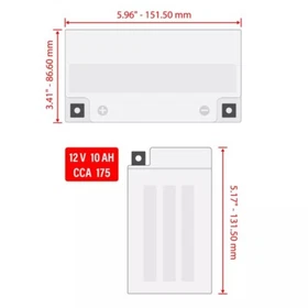 Caltric AGM Battery for Kawasaki Vulcan 900 Classic LT VN900 2006-23 / YTX12-BS Caltric AGM Battery for Kawasaki Vulcan 900 Classic LT VN900 2006-23 / YTX12-BS