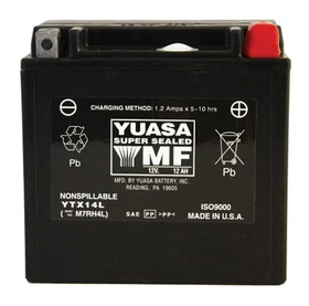 YUASA YTX14L FACTORY ACTIVATED MAINTENANCE FREE 12 VOLT BATT YUAM7RH4L