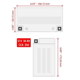 AGM Battery for Polaris Ranger Crew 570 2014 2015