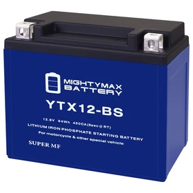 Mighty Max YTX12-BS Lithium Battery compatible with Honda Kawasaki Motor Bike