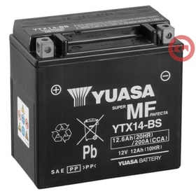 YUASA YTX14-BS 12V 12Ah YAMAHA FZR 1000 1991 1992 1993 1994 1995 MOTORCYCLE BATTERY
