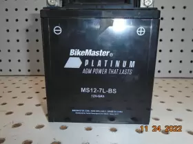 MS-12-7L-BS BIKEMASTER Master Platinum Agm Power Battery #3