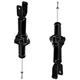 Gloss Black Struts Shocks Rear Left Right For 1996-00 Honda Civic 1.6L Steel x2 Gloss Black Struts Shocks Rear Left Right For 1996-00 Honda Civic 1.6L Steel x2